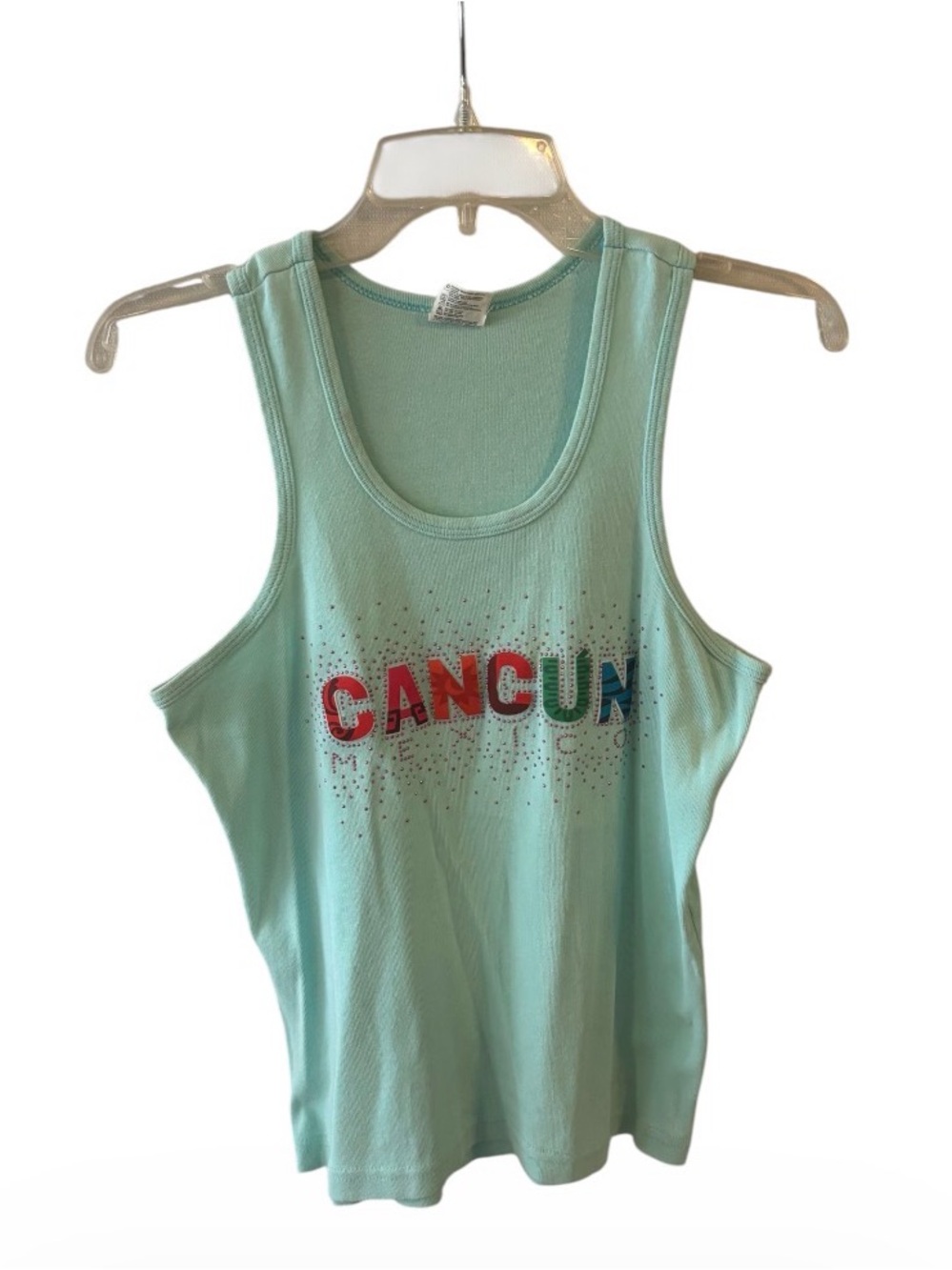 Splash Mint Green 'CANCUN' Graphic Tank Top